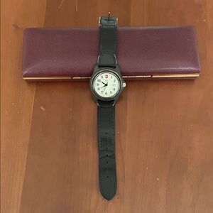 Swiss Army Black Leather Women's Watch